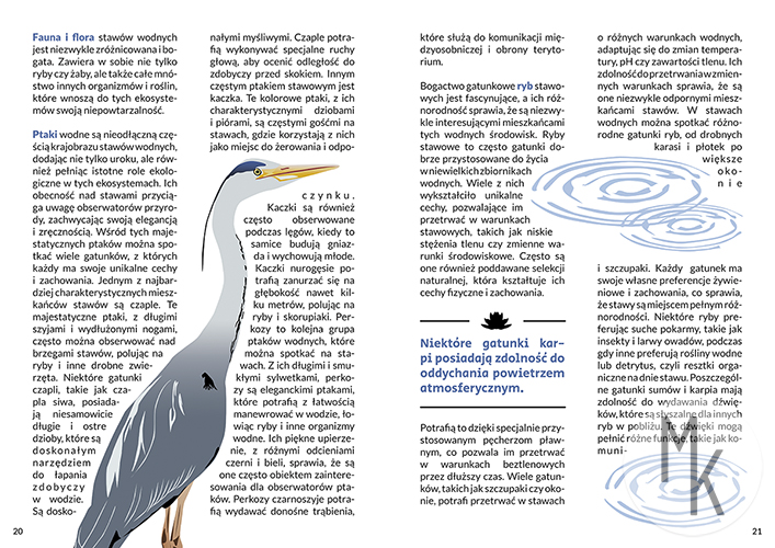 Artykuł pt. ,,Tajemniczy Świat Stawów: Bogactwo Fauny i Flory,, - Rozkładówka 2
