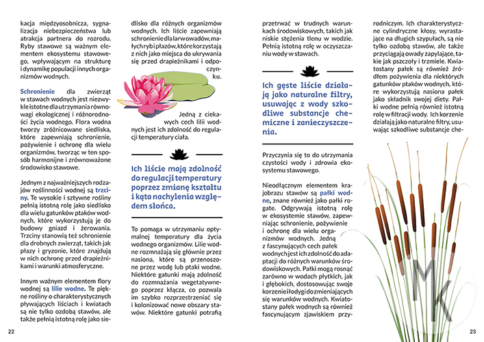 Artykuł pt. ,,Tajemniczy Świat Stawów: Bogactwo Fauny i Flory,, - Rozkładówka 3