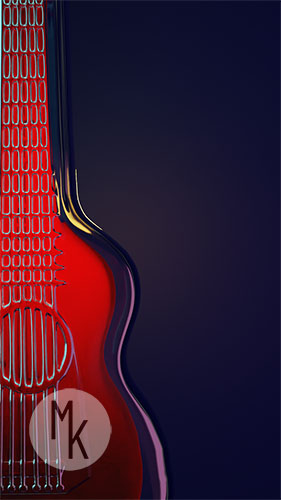 Model butelki wina: detal- korpus