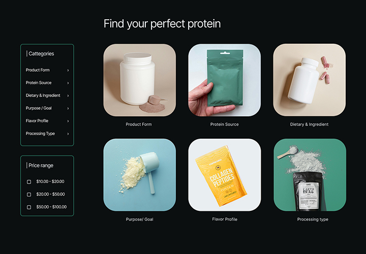 High fidelity wireframes - Strona opcji produktowych