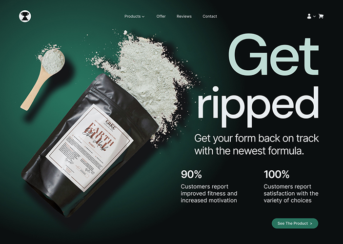 High fidelity wireframes - Landing page