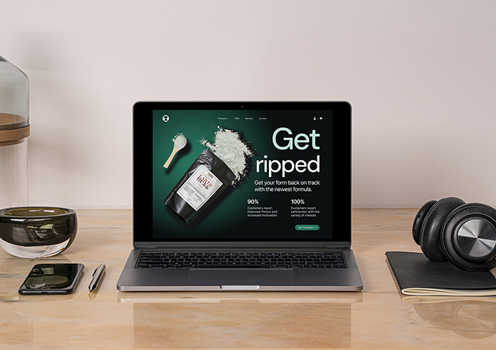Mockup High fidelity wireframes - Landing page