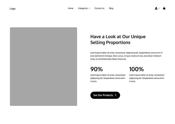 Low Fidelity wireframes - Landing Page