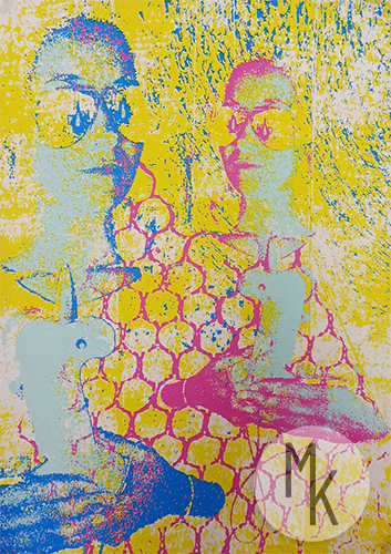 ,,Dama z jednorożcami,, 70x100cm