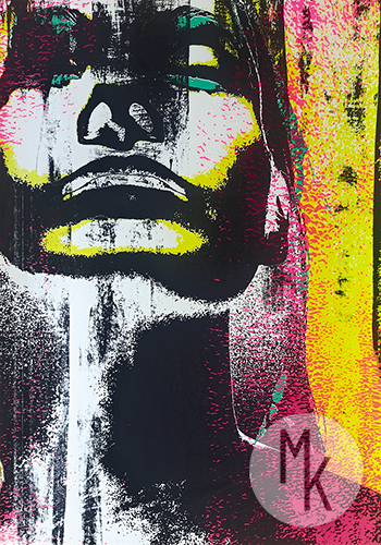 ,,Here comes the sun /fluo,, 70x100cm