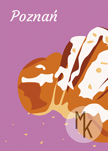 Pocztówka Poznań - rogal świętomarciński