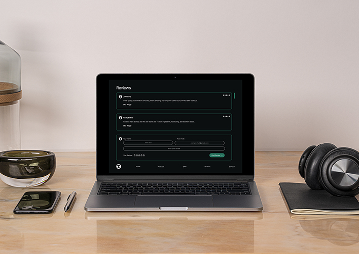 Mockup High fidelity wireframes - Strona - opinie
